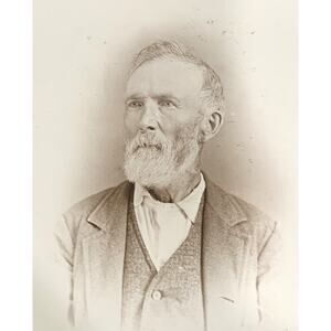 Antique Late 1800's Cabinet Photo of Older Gentleman Man with Beard